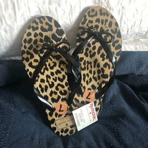Kate Spade Leopard Flip Flops